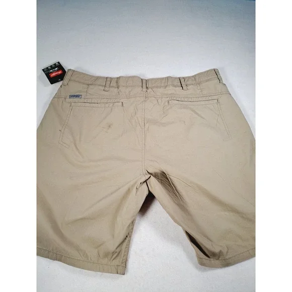 Wrangler Outdoor Men's Cargo Shorts Flex Waistband Quick Dry Tan - Picture 2 of 8